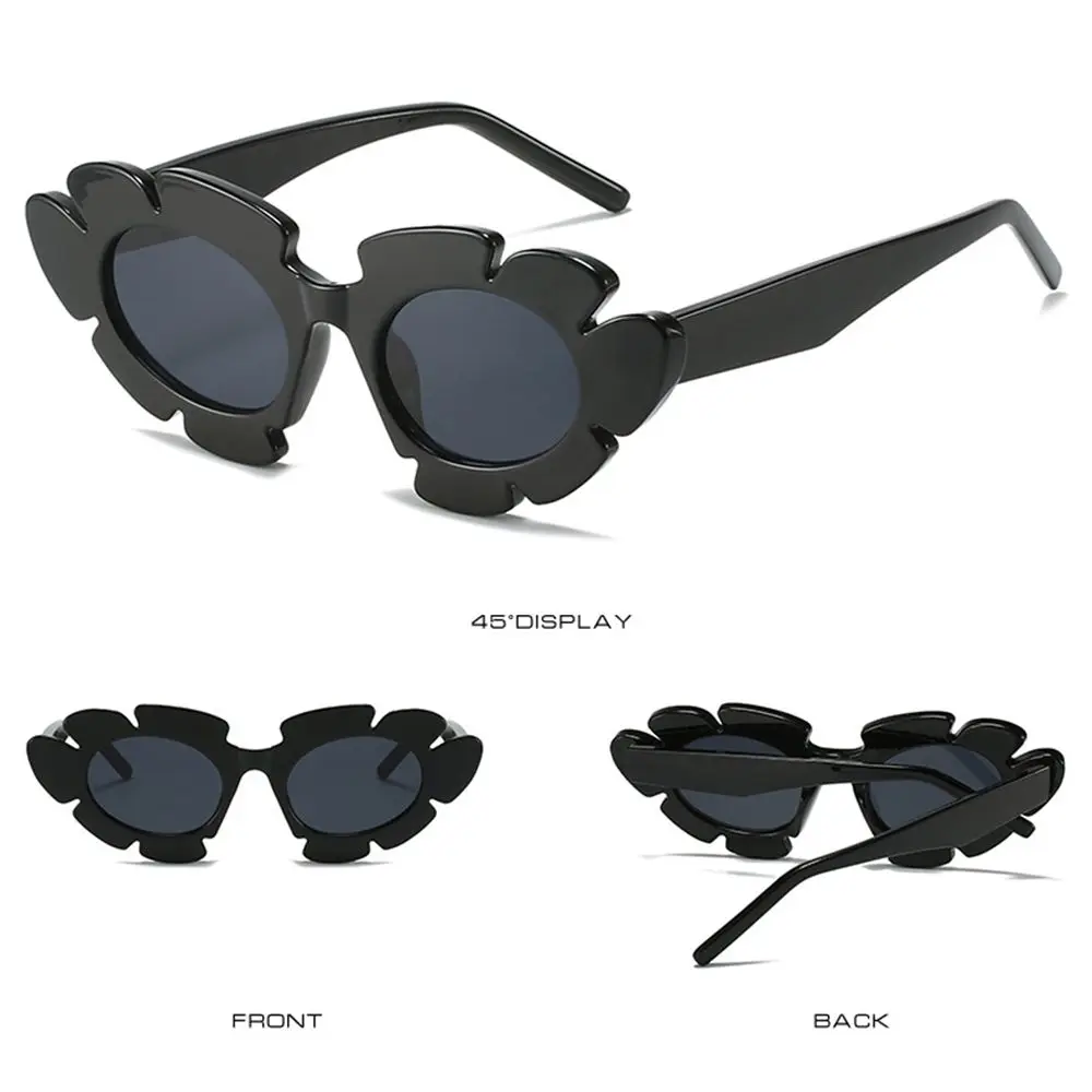 ظلال ملونة نظارات الشاطئ نظارات الشمس عين القط النظارات الشمسية شكل زهرة #3