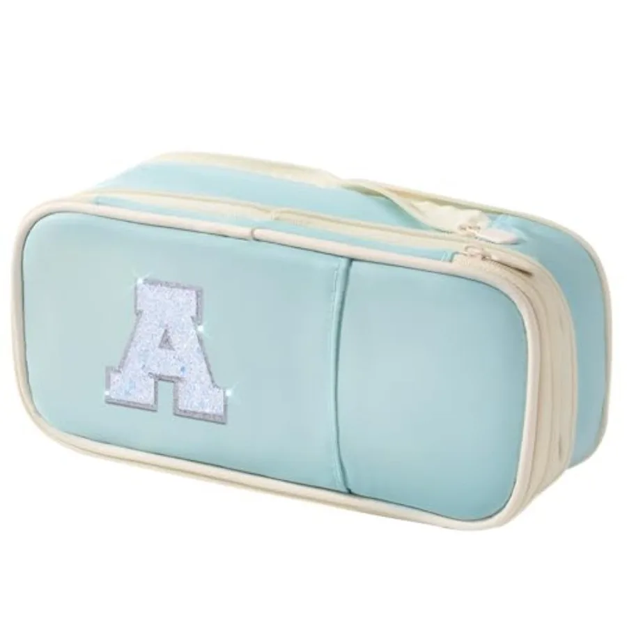 

Initial Large Capacity Premium Oxford Cute Aesthetic Pencil Case Pouch Bag Special School Supplies Colored Stationery Organizer