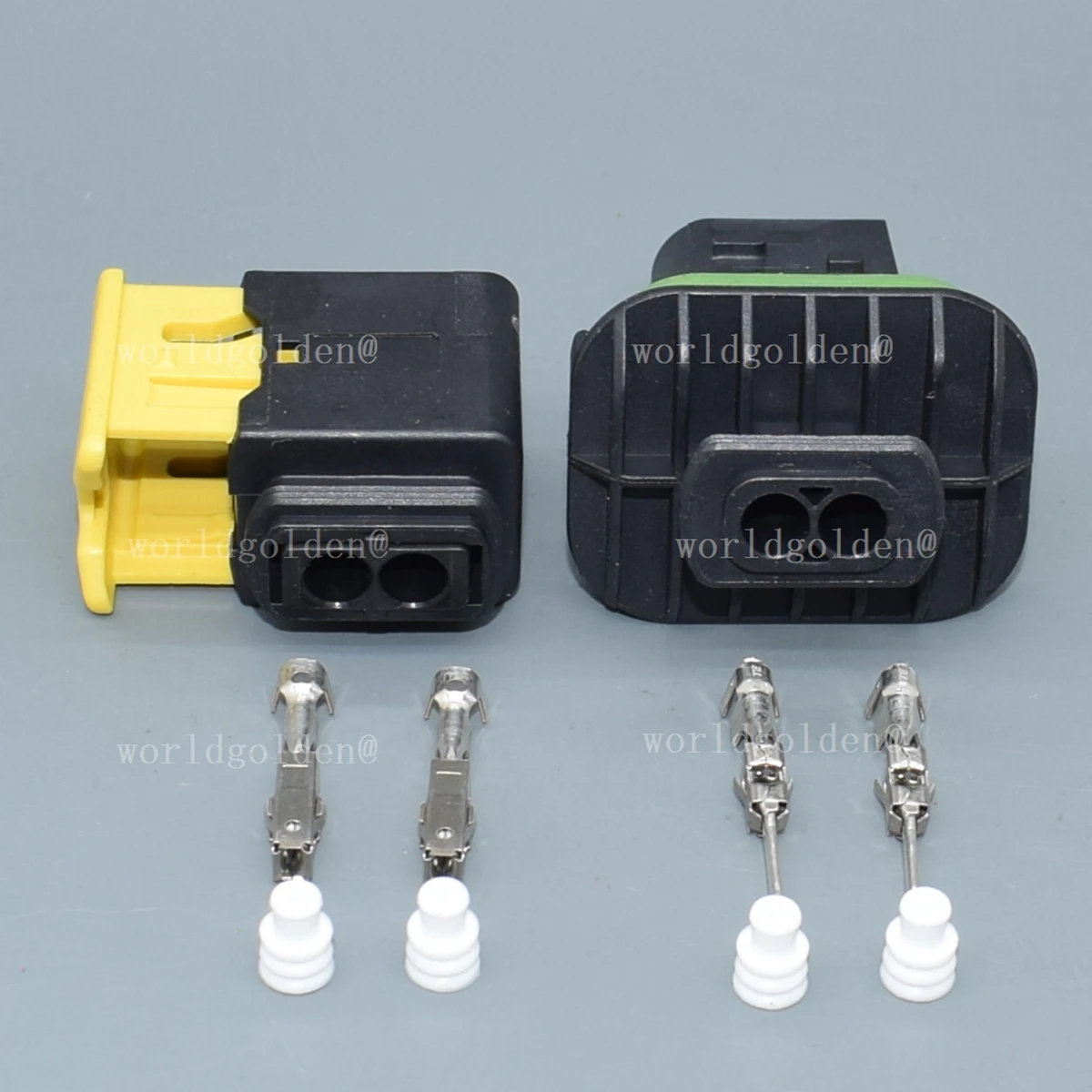 6180-2451 6187-2801 2-Pin Sealed Auto Connector Kit for Universal Cars, male female docking plug with complete terminals