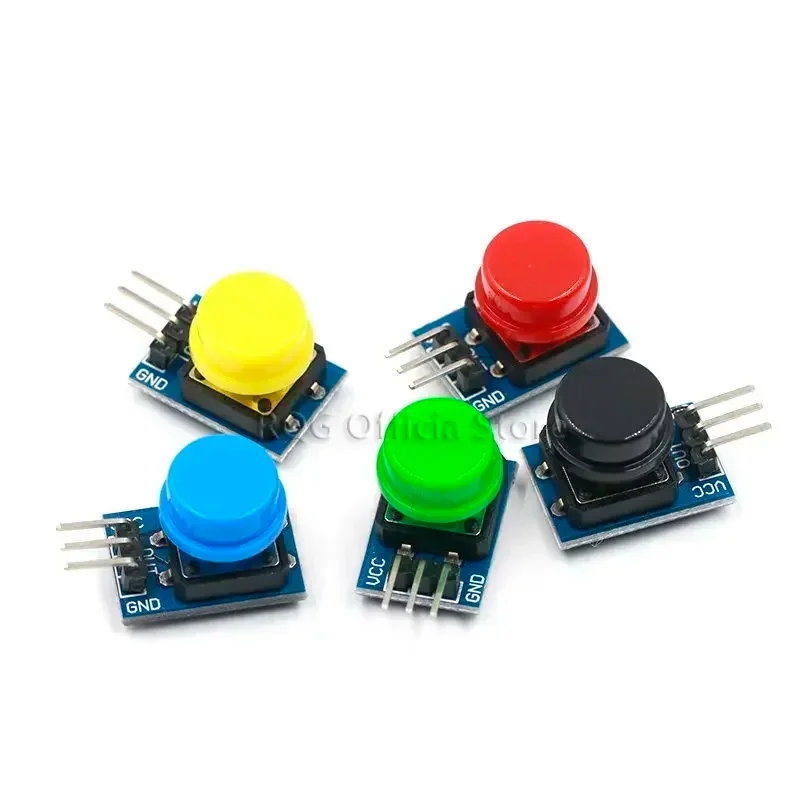 5pcs 12X12MM Big key module Big button module Light touch switch module with hat High level output for arduino or raspberry pi 3