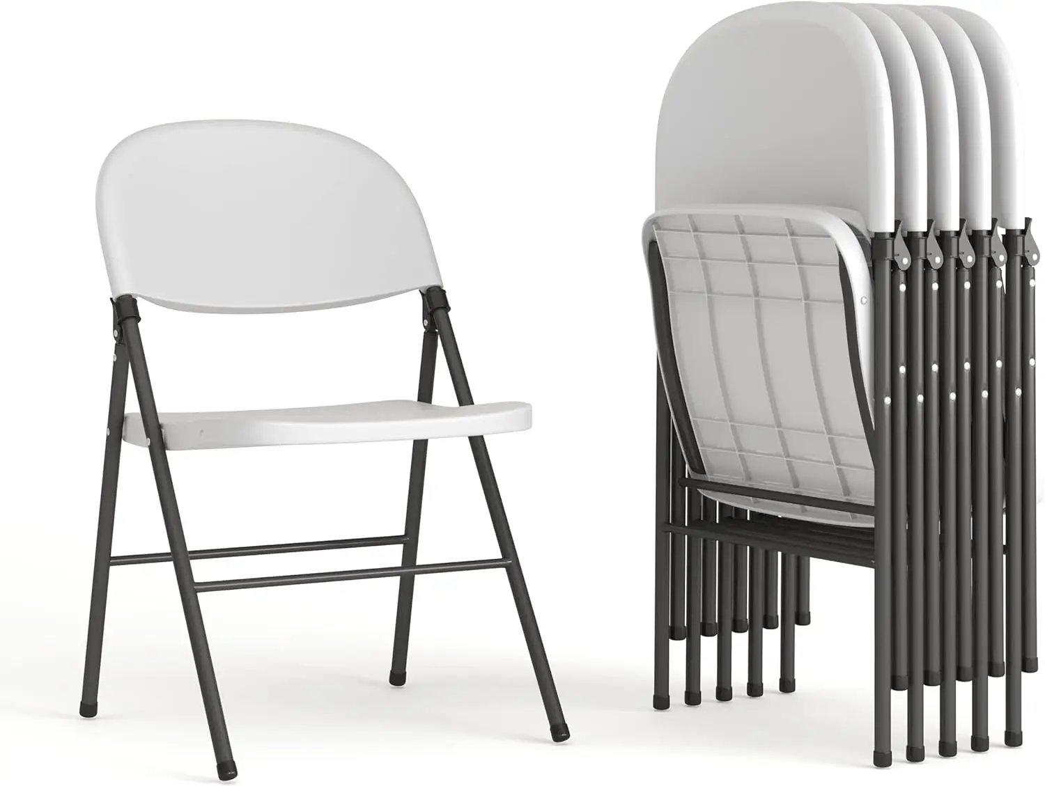 Mirra Plastic Folding Chairs for Parties and Weddings Lightweight Commercial Event Seats with 330-lb. Static Weight Capacity