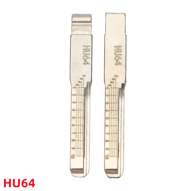 OEM 10Pcs NO.20 HU64 Engraved Line Key Blade Scale Shearing Teeth Uncut Key Blade  S600