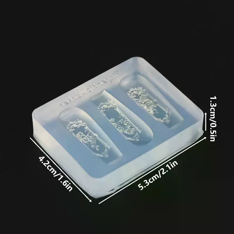 1 قطعة قوالب مسمار ثلاثية الأبعاد الرجعية إطار النافذة إطار زهرة الورد قالب الأظافر ثلاثية الأبعاد نحت قالب السيليكون لتقوم بها بنفسك أدوات تزيين مانيكير