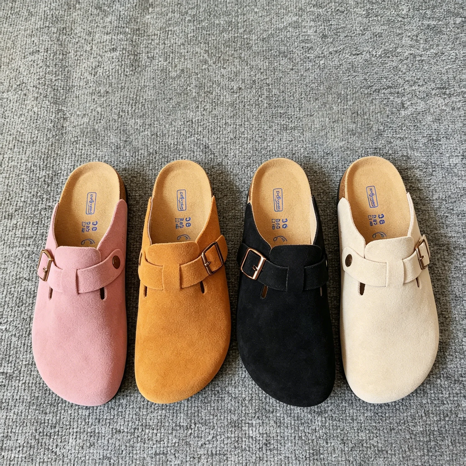 Leather Breathable Bag Head Women Slippers Cork Insoles Men Sandals Beach Commuting Camping Unisex Casual Slip On Loafers