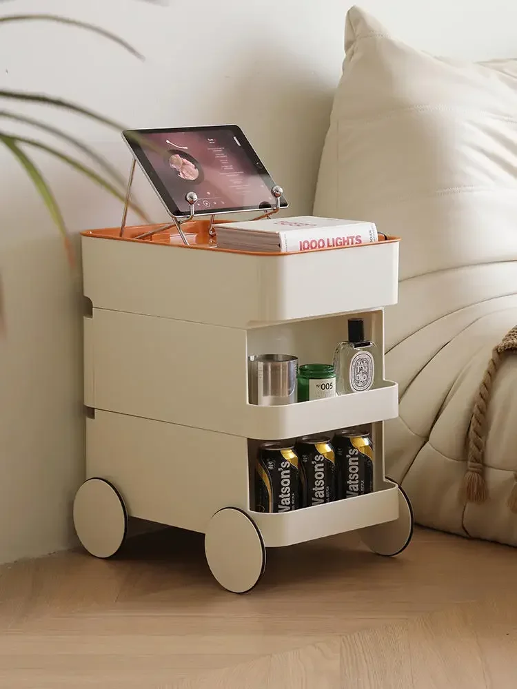 Movable Storage Cabinet Plastic Chest Of Drawers Home Cart Living Room Storage Cabinet Sofa Sideboard Bedside Cabinet