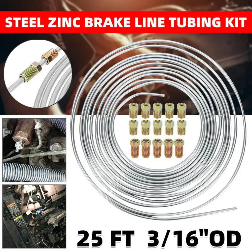 Brake Line Coil  Wide Application   Brake Line Kit Galvanized Steel Brake Line Tubing