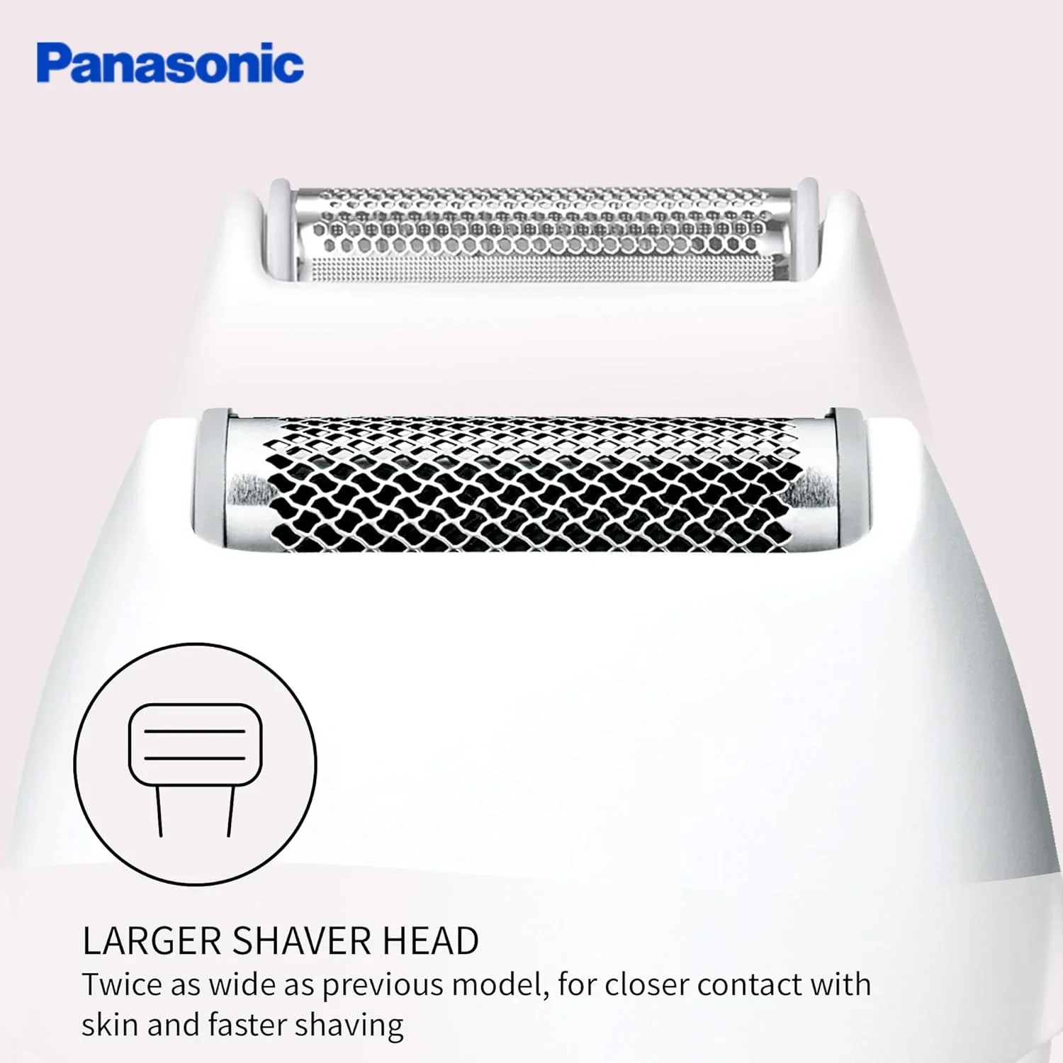 ماكينة حلاقة وتشذيب بيكيني رطبة/جافة من باناسونيك للنساء مع 3 ملحقات للعناية اللطيفة في المناطق الحساسة التي تعمل بالبطارية