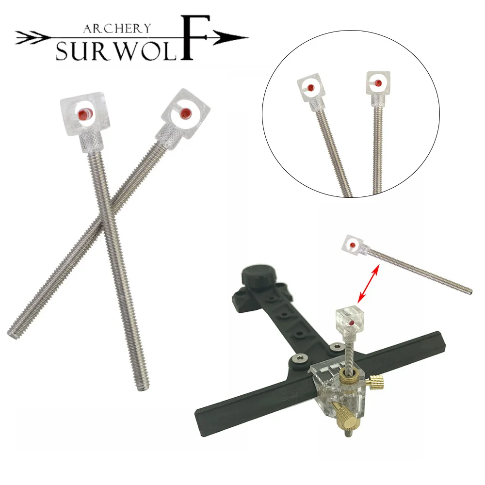 1pc Archery Recurve Bow Sight Pin 8-32 Universial Screw Thread Metal Sight Point Left/Right Hand Universial Recurve Bow Sight