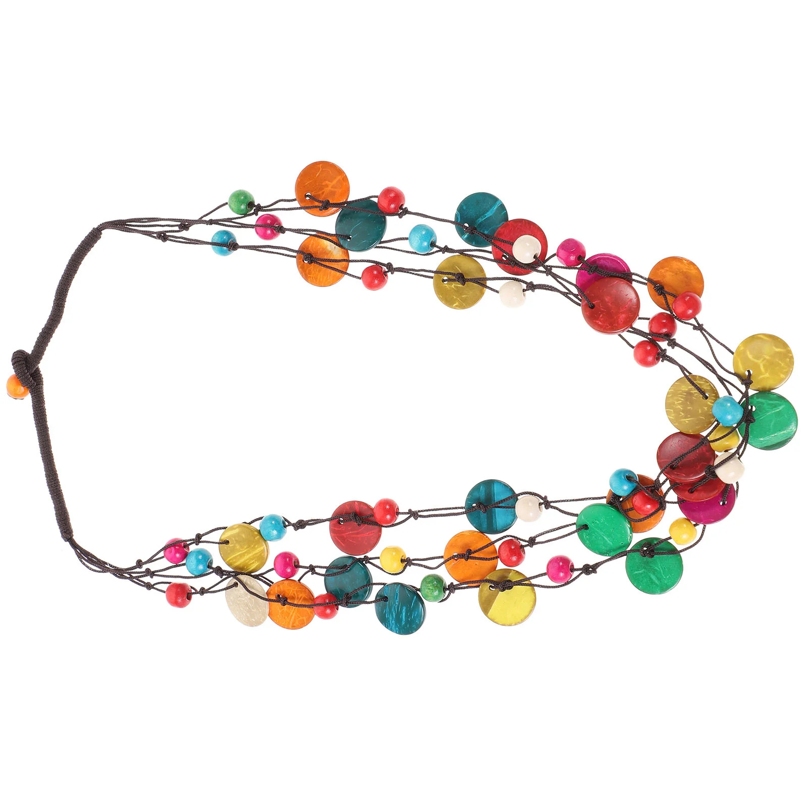 

AOKWAWALIY Beaded Necklace for Women Ethnic Gold Dangle Earrings Tassel Jewelry Fashion Statement Accessory