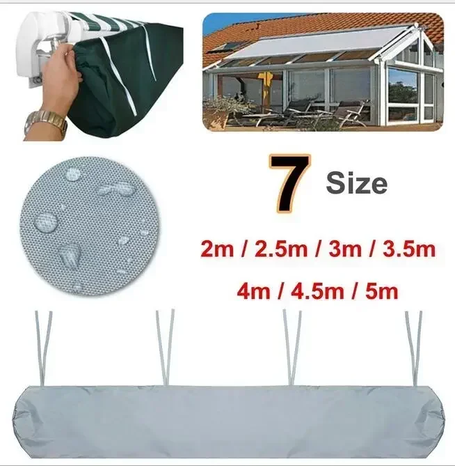 

Outdoor Awning Storage Bag Rain Weather Dust Cover Waterproof Protector Organizer Bag Large Capacity Camping Poles Storage Bag