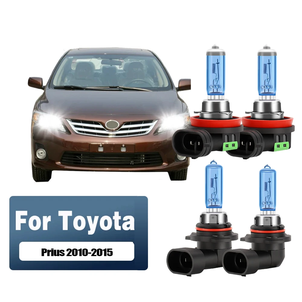 

For Toyota Prius 2010 2011 2012 2013 2014 2015 High Low Lights Super Bright 6000k White Halogen Headlight Bulbs 2/4pcs Car Lamp