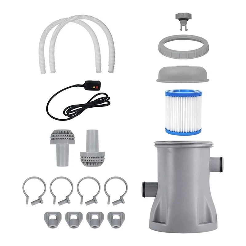 X08A For Aerated Pool Pumps 110V-240V Swimming Pool Filter Pump With 2 Filter Cartridges US Plug