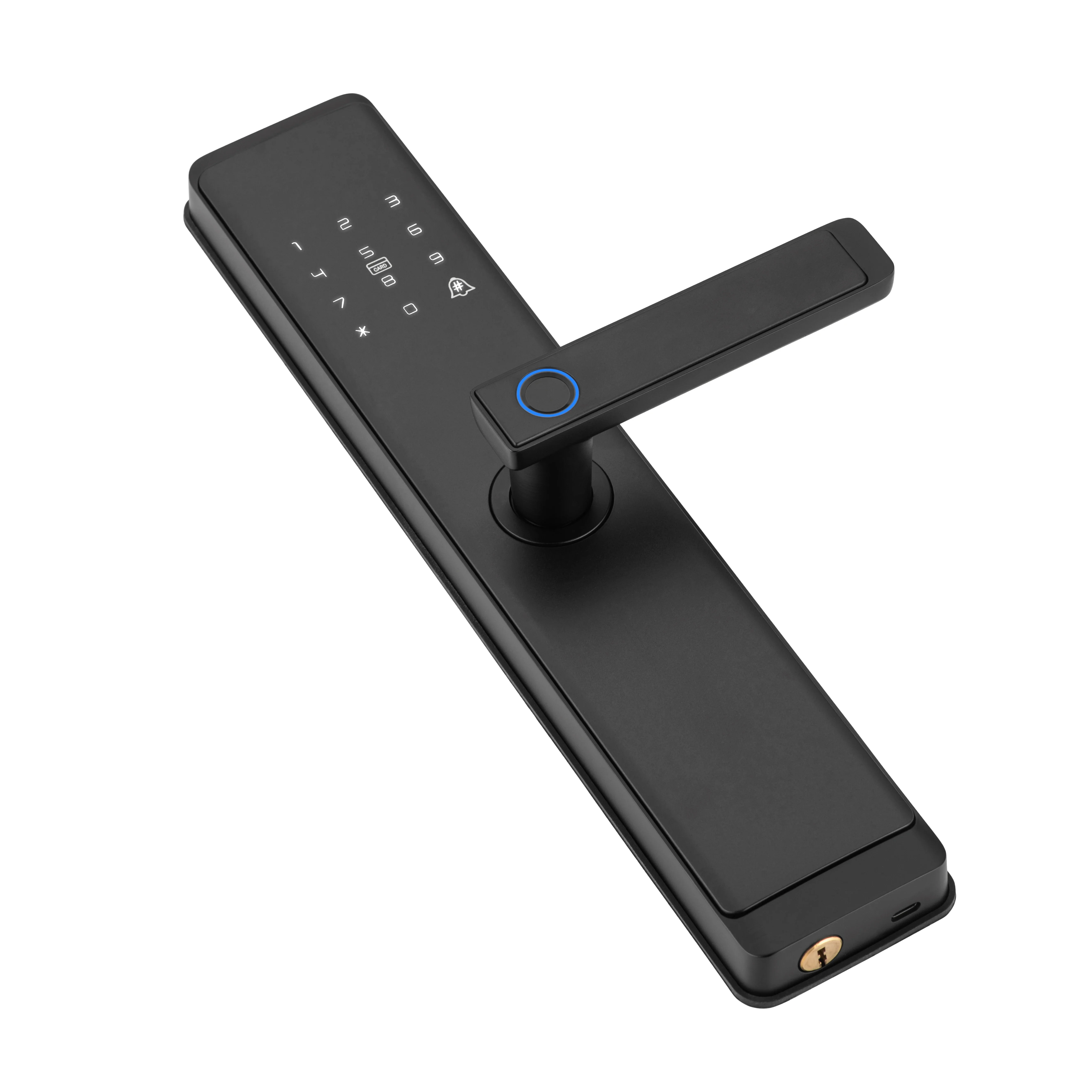 

High quality matte TT lock wifi & bluetooth smart fingerprint door lock MIDpanel The electroplating process is full of high-end