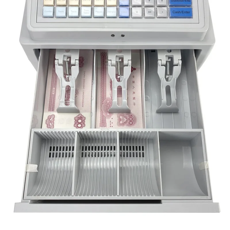 Electronic Cash Register C50 Dual Display Built-in Printer UV Counterfeit Receipt Printing for Retail Shop POS Payment Machine