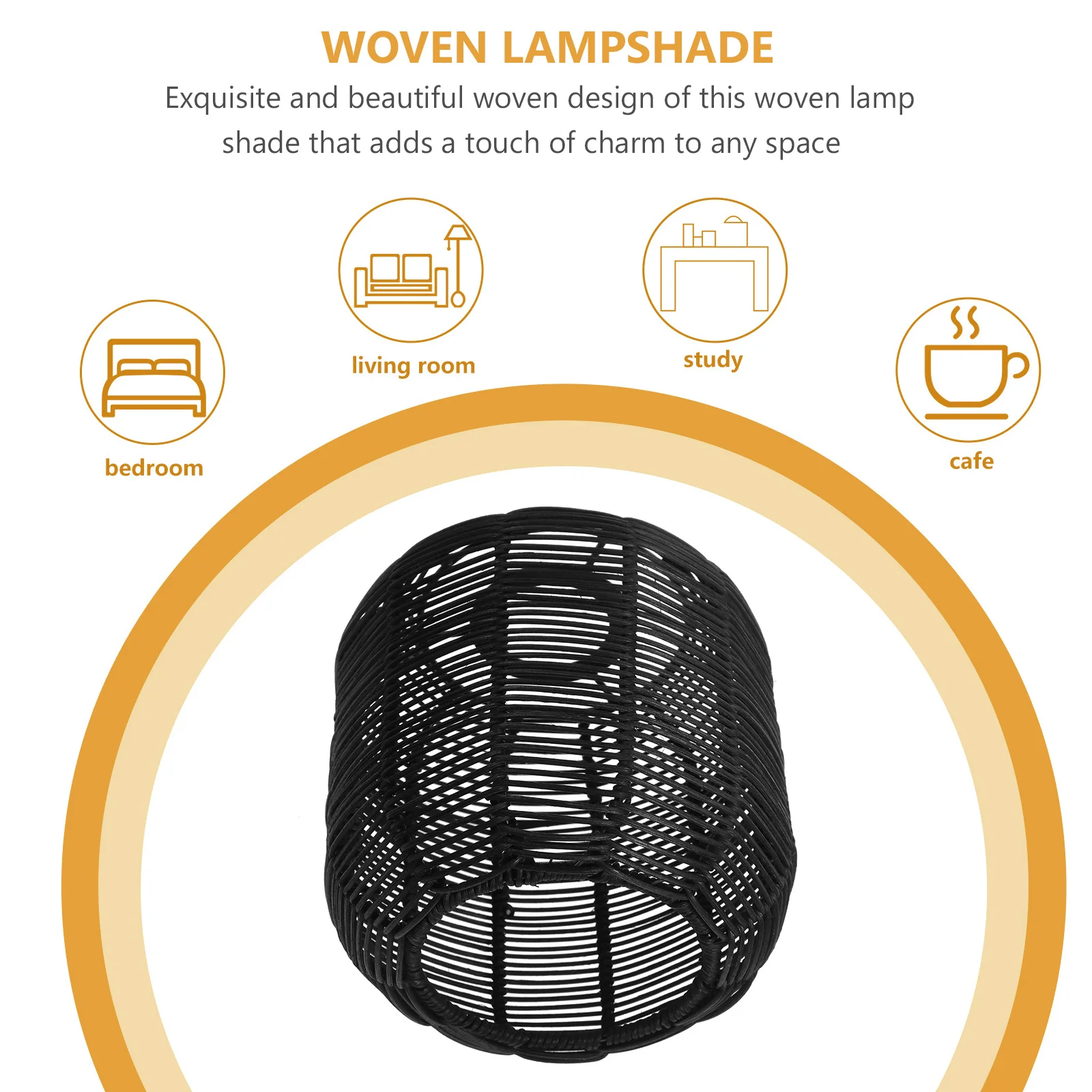 

Handwoven Rattan Pendant Lamp Shade Rustic Hanging Lampshade for Cafe Restaurant Kitchen Dining Room Decor