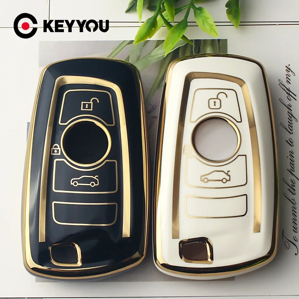 KEYYOU New TPU Car Case For BMW F20 F30 G20 F31 F34 F10 G30 F11 X3 F25 X4 I3 M3 M4 1 3 5 Series Remote Key Cover Fob Accessories
