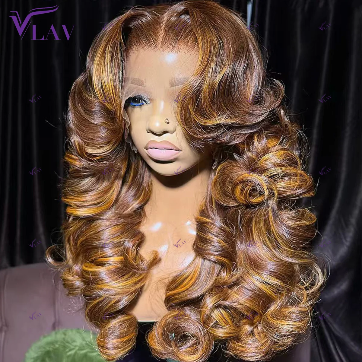 400 Density P4/27 Bouncy Curly Glueless Wigs Human Hair 4×4 HD Lace Frontal Wig 13×6 HD Lace Frontal Wigs Human Hair Wear And Go