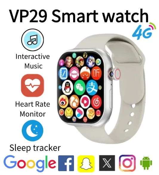 

Новые умные часы VP29 4G, полная сеть, Android 2,29 дюйма, вращающаяся камера, SIM-карта, GPS, Wi-Fi, NFC, доступ к магазину Google Play