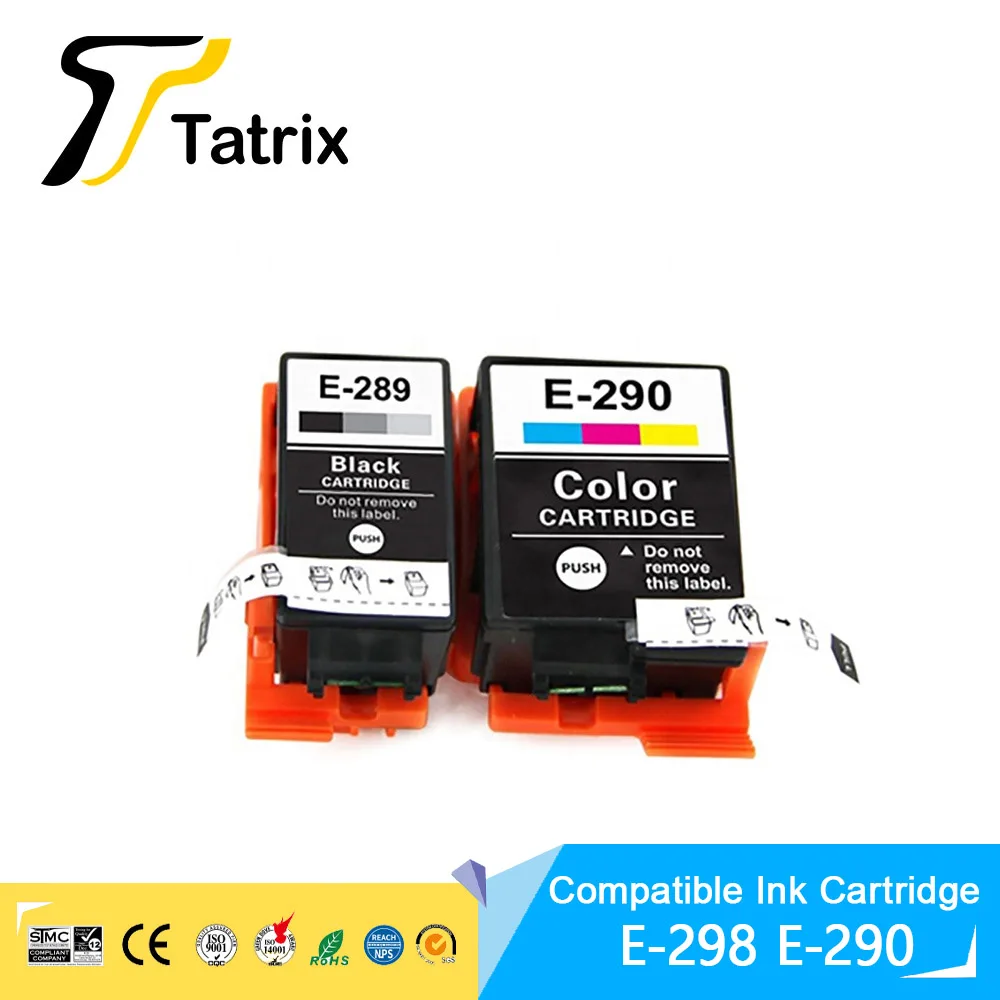 

Tatrix для Epson T289 T290 EPSON 289 290, цветной совместимый картридж премиум-класса для струйного принтера для принтера Epson WorkForce WF-100