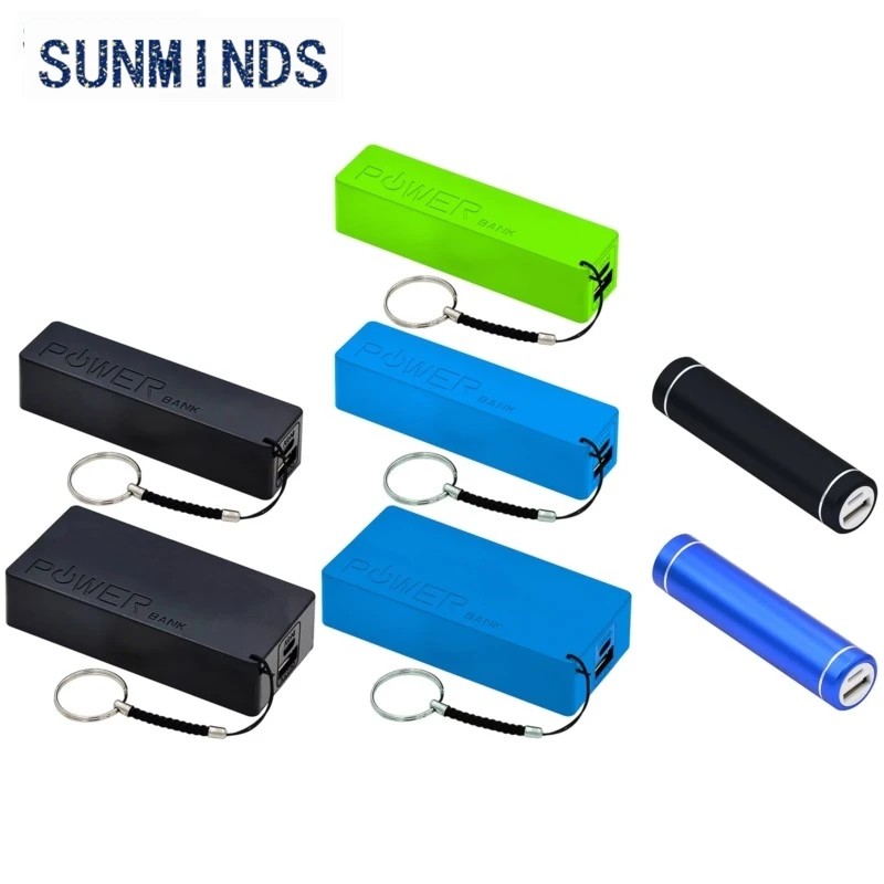 USB Portable power free soldering DIY Kit 1 18650 battery charger Diy portable power battery box black