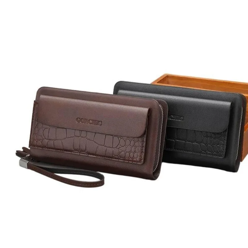 

Men's Large Capacity Clutch Bag Handbag Long Wallet Multi Card Holders Billfold Business Moneybag