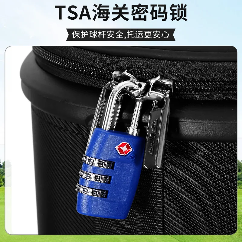 PGM Golf Bag Hard Shell Telescopic 4 Wheels Push Cart Air Travel Soft Leather Golf Club Case for Men Women