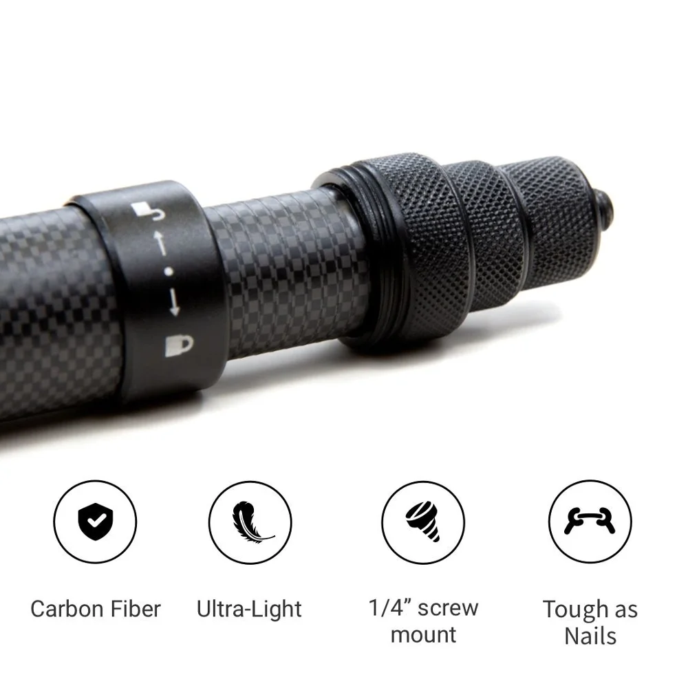 Manico Telescopico In Fibra Di Carbonio Da 2,5m Per Osmo 360 – Leggero 428g, Aperto 250cm, Piega 40,2cm, Per Riprese Aeree