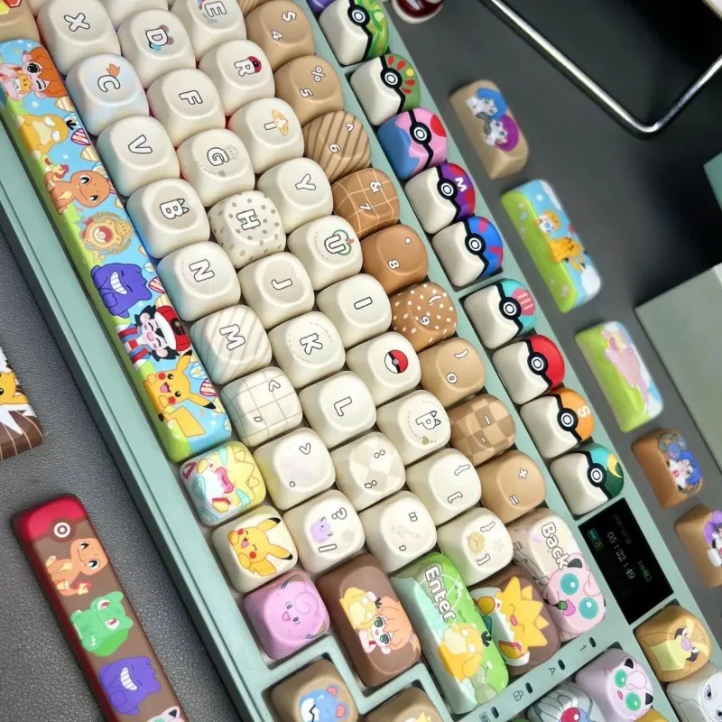 

Big Set PBT Dye Sub Anime Key cap Crayon for Mechanical Keyboard Animation Surrounding Cute Keycaps Girl Gift