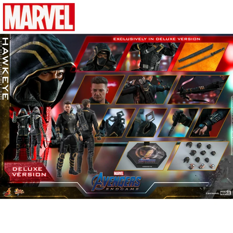 

In Stock Original Marvel The Avengers4 Hottoys 1/6th Mms531 Deluxe Hawkeye Anime Action Figures Collectible Model Gift Toy