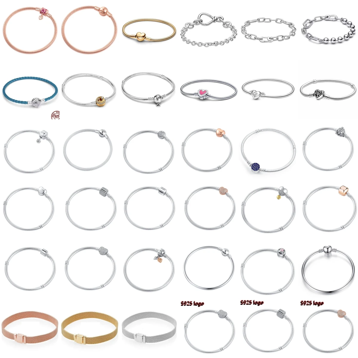 

925 Sterling Silver Pink Heart Leaves Family Tree Charm For Women Fashion Classic Original DIY Bracelet Exquisite Jewelry