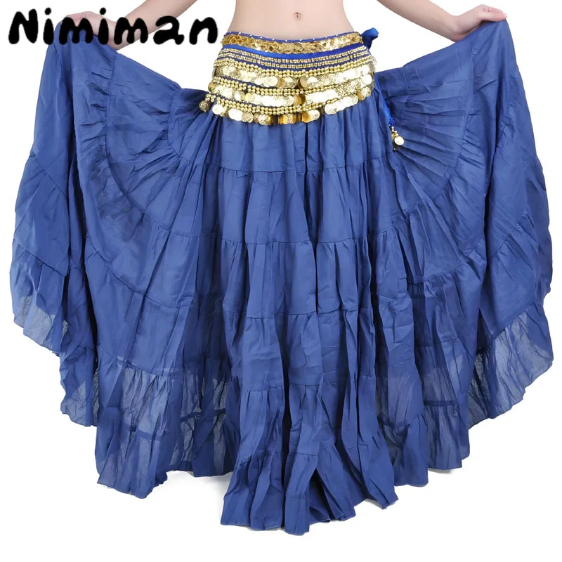 Belly Dance Costume Fashion Big Swing Half Skirt Dancer Bohemian Skirt Tribal Dance Skirt Suitable Daily Performance Practice