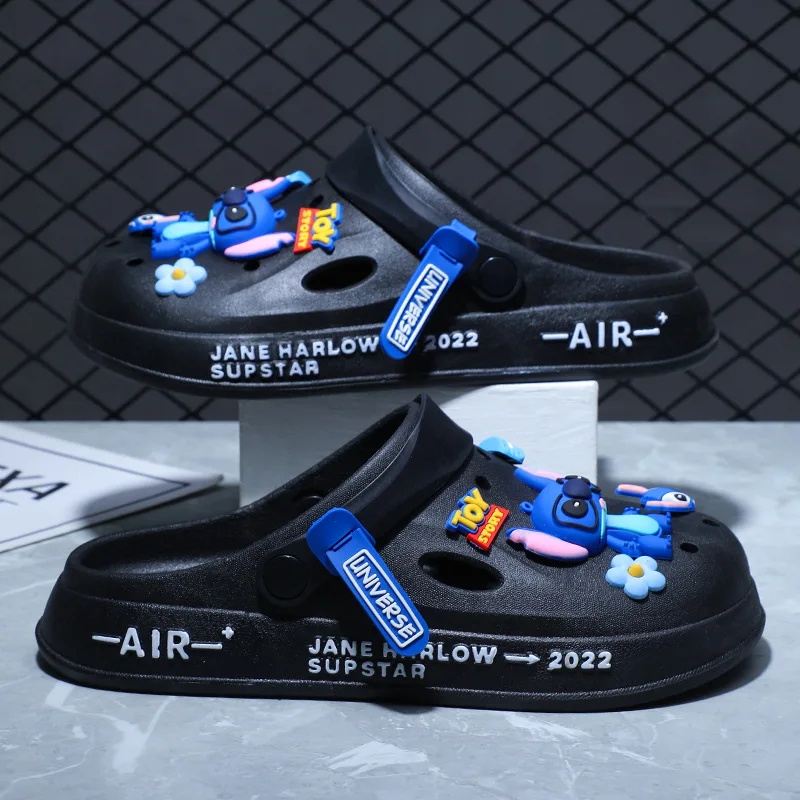 Nuevas zapatillas con cabeza de la serie Stitch de dibujos animados para parejas, zapatos informales súper ligeros, antideslizantes y versátiles, regalos para hombres y mujeres