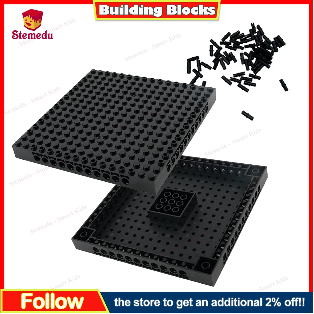 

16x16 Dots Building Block Plates Baseboards 65803 Connectable Bricks MOC Construction 16*16 Hole Grid Base Board with 2780 Pins