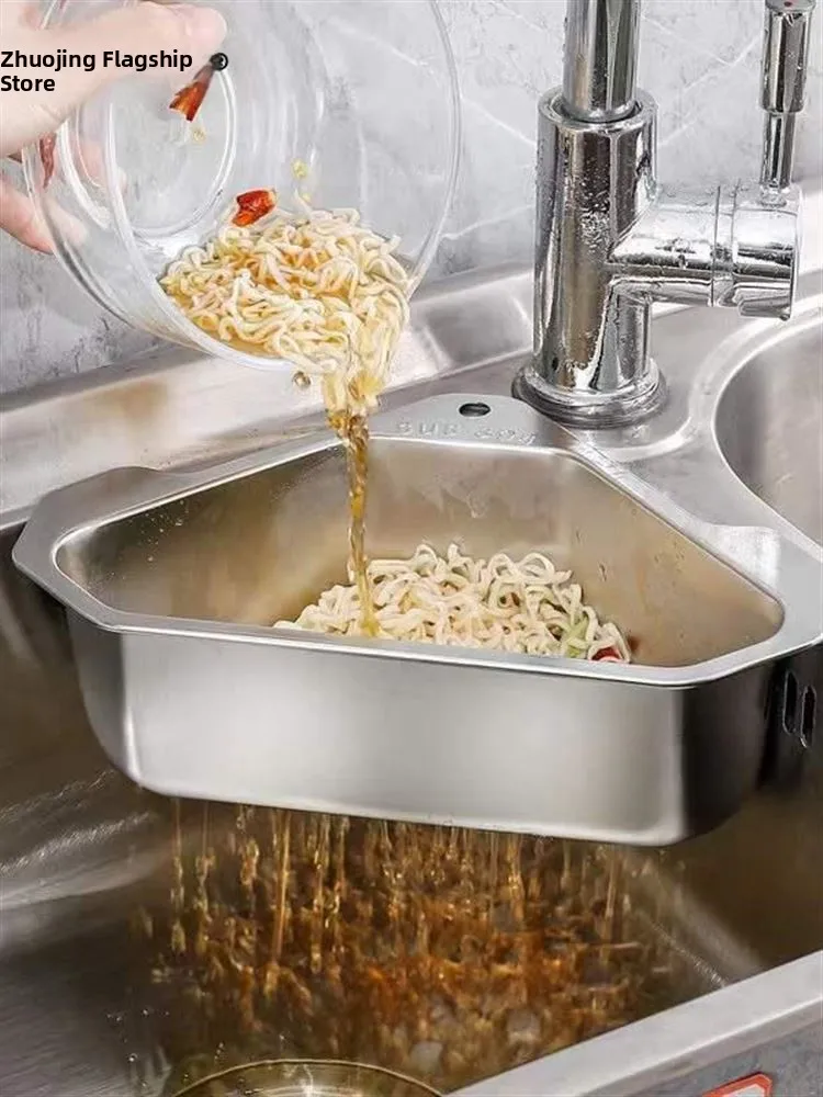 家庭用キッチン排水バスケット-シンクフィルターバスケット-吊り下げ式残飯フィルターバスケット-和風-その他素材