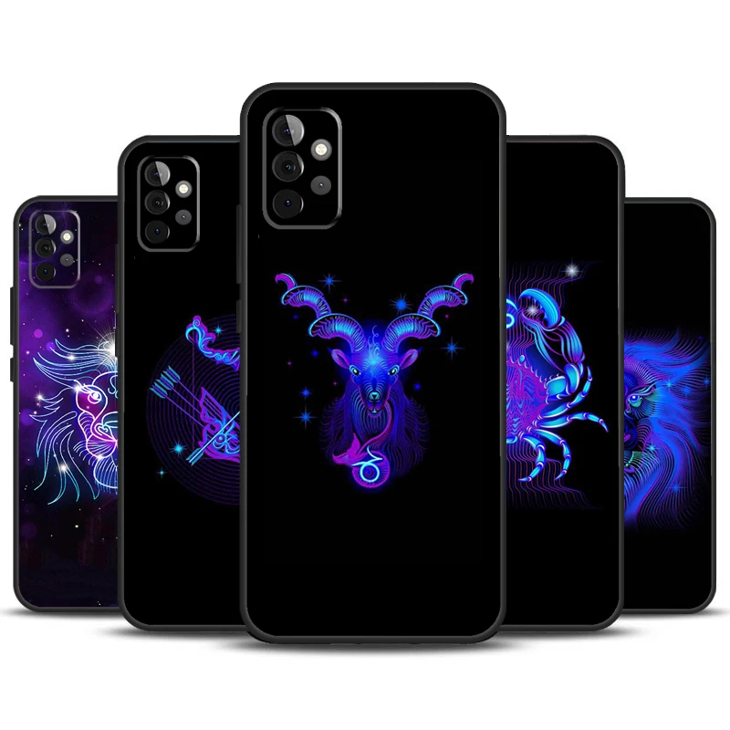 Zodiac Signs Cover For Samsung Galaxy A53 A33 A52 A32 A22 A12 A13 A23 A51 A71 A14 A34 A54 A15 A25 Case