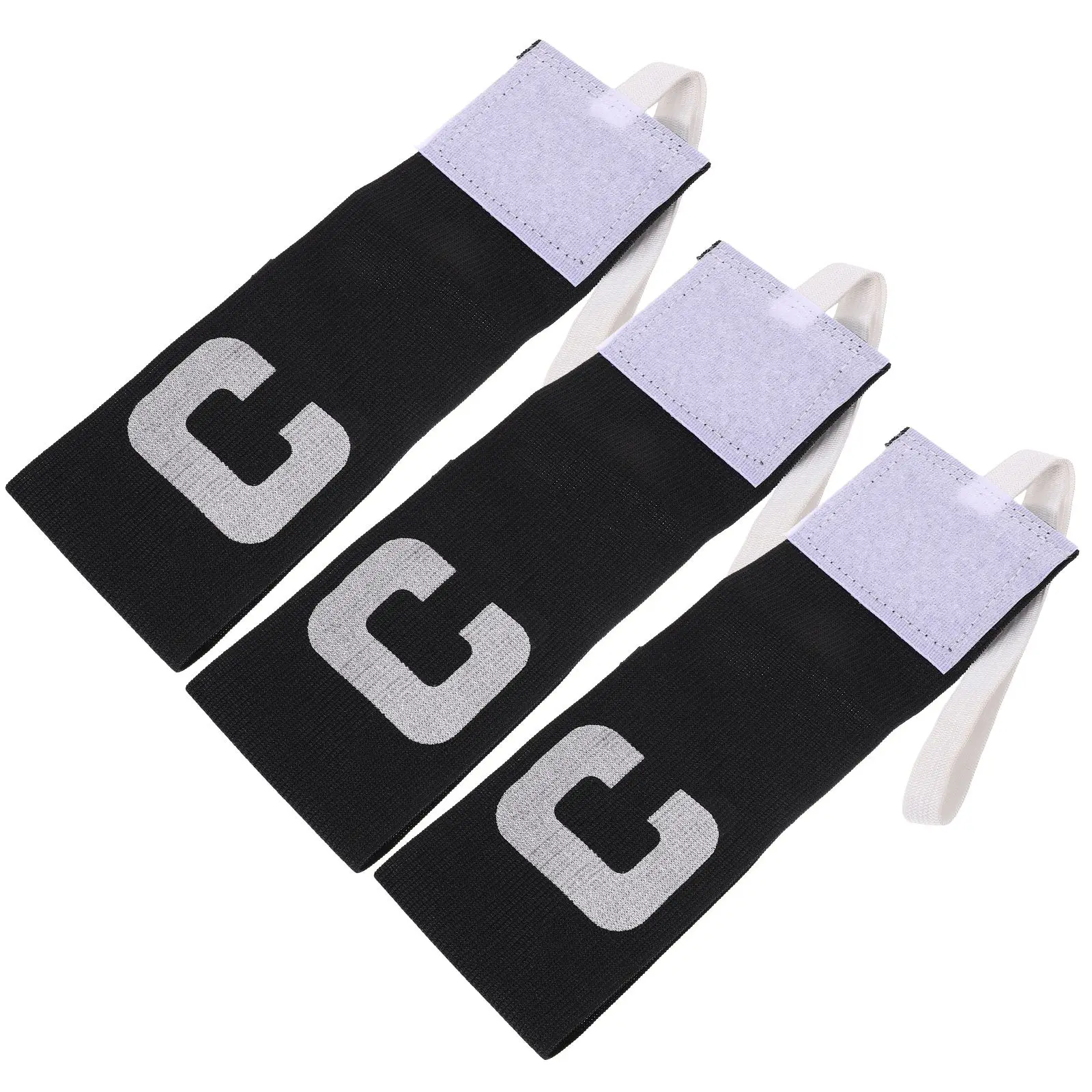 3 Pcs Captain Armband Football Wristband Accessory Sport Bands Youth Soccer Adult Black Armbands Sleeve
