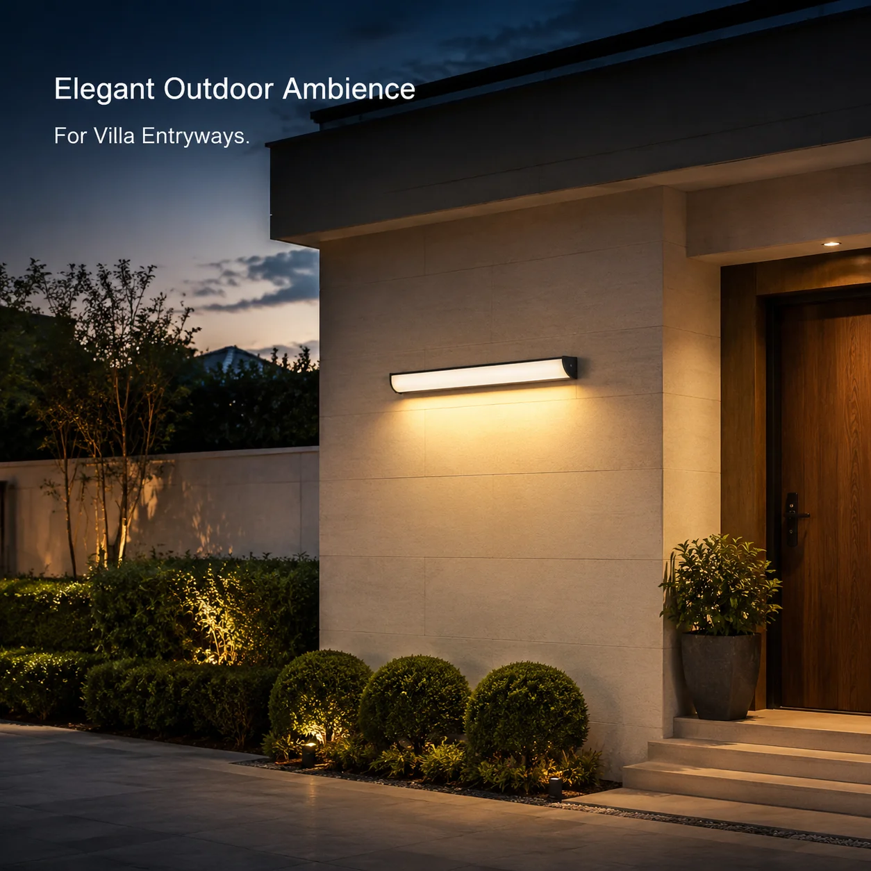 2 /1 PCS Modern Waterproof Long Strip Wall Lamp Minimalist 3Color Dimmable Garden Villa Porch Courtyard Light AC85-265V IP65