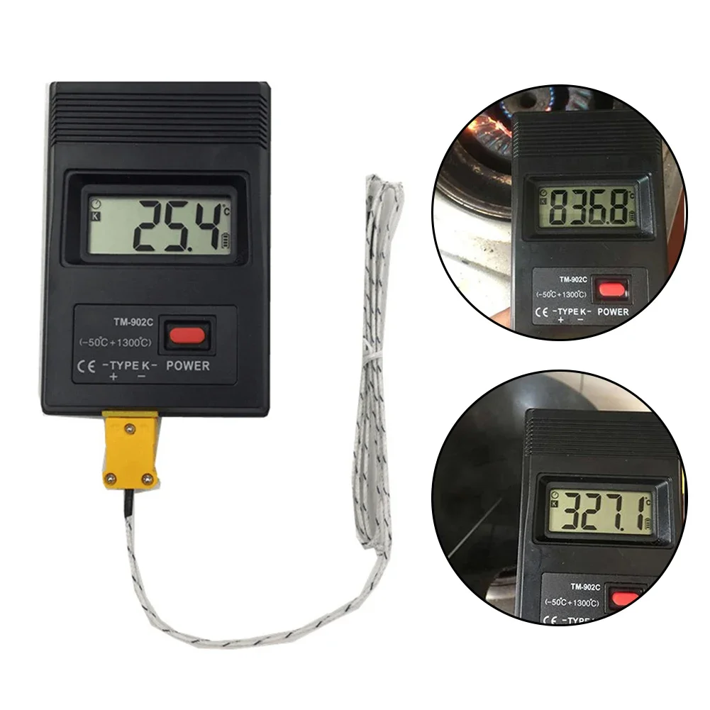 1-Pack LCD Thermometer Digital Thermometer For TM920C With 300MM Probe Herramientas Penetration Power Tool Sets Taladros