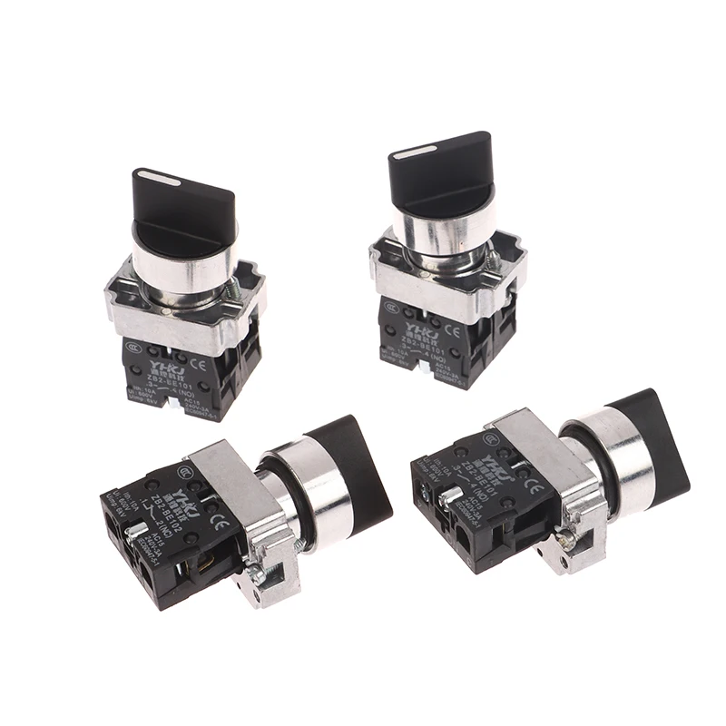 1 Piece 22mm Push Button Rotary Switch XB2-BD25 BD53 1NO1NC 2NO 2/3 Position Self Locking Self Resetting Selector Knob Switch