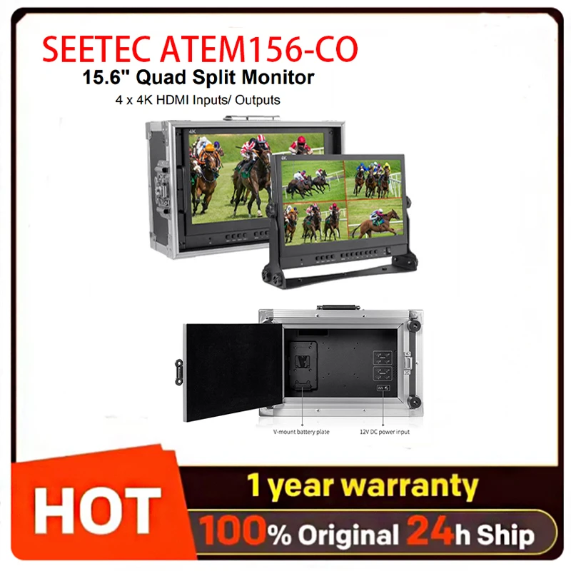 

SEETEC ATEM156-CO 15.6-дюймовый портативный монитор для режиссеров с поддержкой 4K HDMI и функцией мультивью