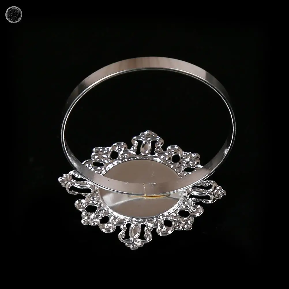 12pcs Diamond Designed Napkin Ring Paper Holder Dinner Party Wedding Banquet Table Decor Napkin Holders