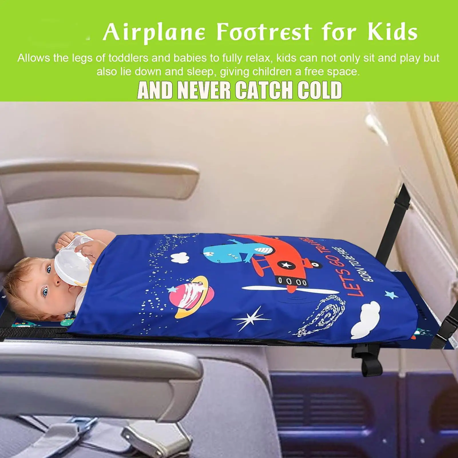 

Toddler Plane Bed Toddler Flight Bed Airplane Seat Extender Soft Foldable Baby Sleep Hammock For Flying Trips Cruise Train
