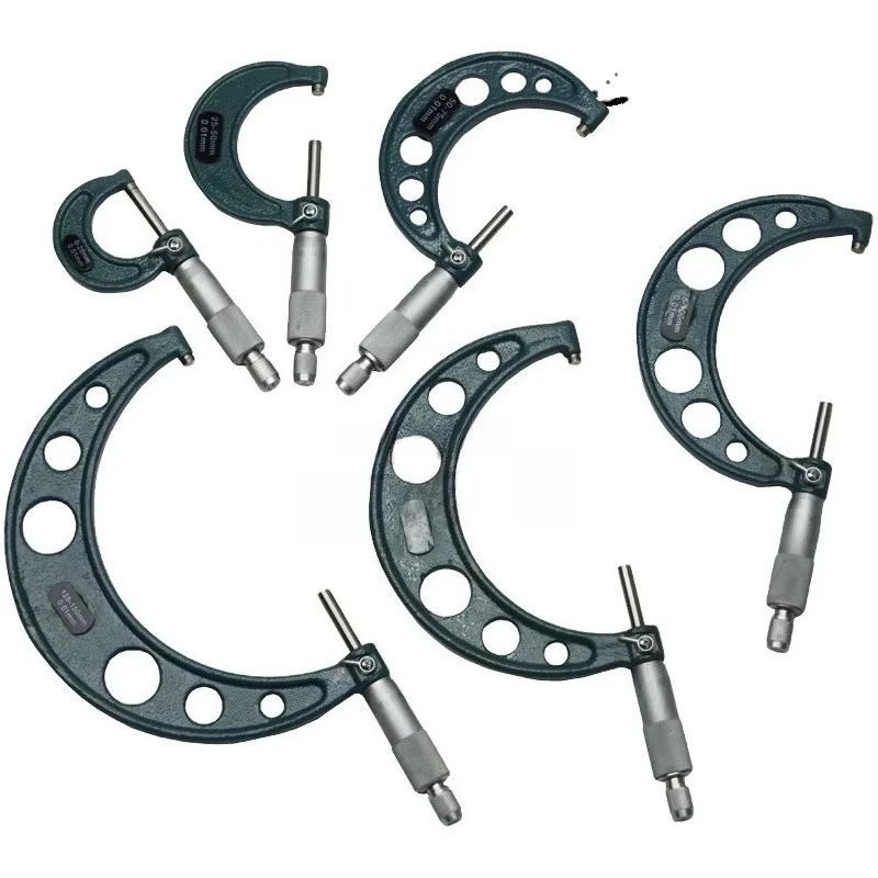 10-150 Mm External Micrometer Set, 6 Pieces/set of 0.01 Mm Micrometers