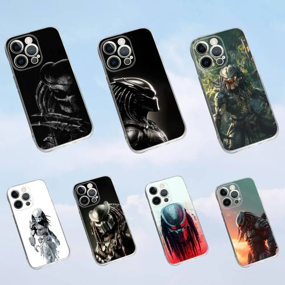 

P-Predator Moive Phone Case For iPhone 16,15,14,13,12,11 Pro,Max,Plus,X,XS,XR,SE,Mini Transparent Silicone Soft