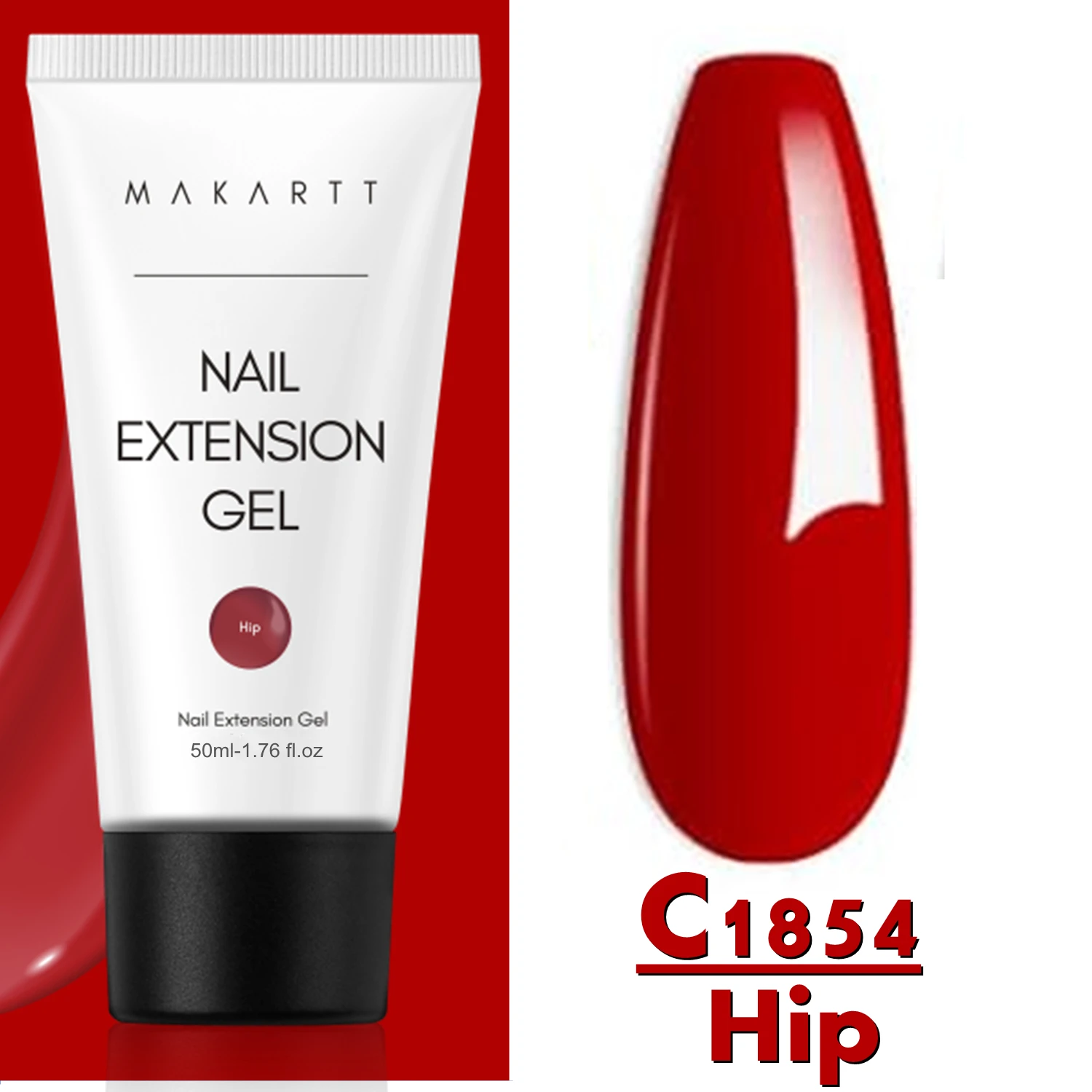Makartt Poly Extension Gel voor Nagels, 50ML Roze Glitter Nude Transparante Harde Builder Gel Franse Manicure DIY Design Art Thuis Salon