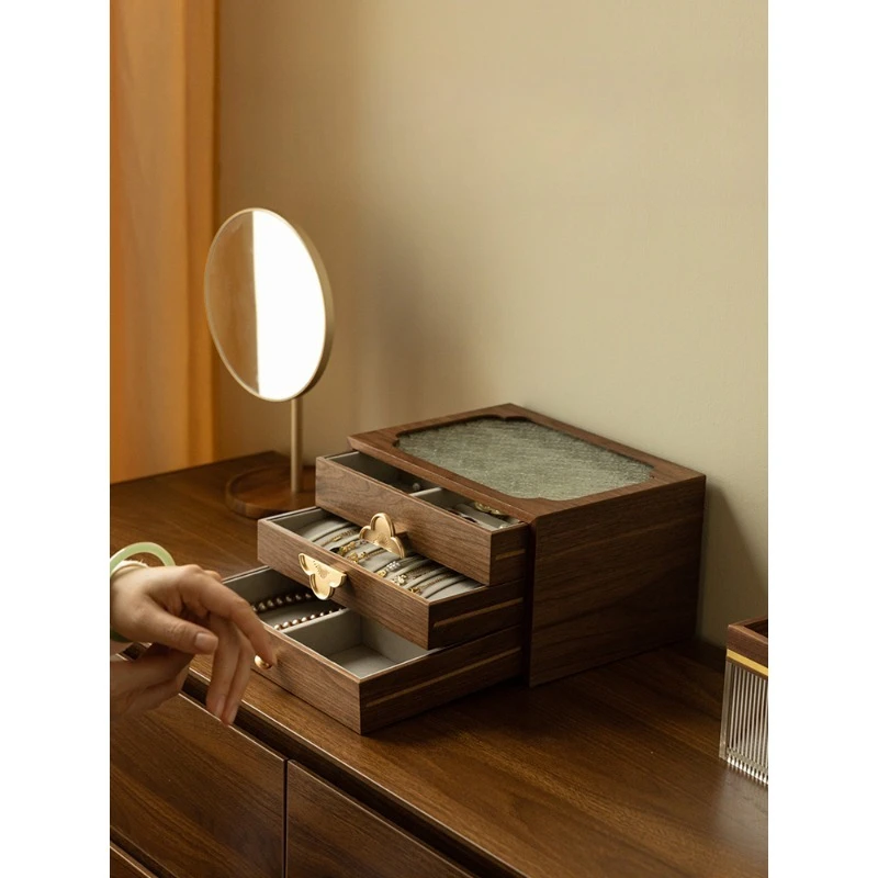 

Wooden Jewelry Box Storage Box High-end Delicate Jewelry Necklace Jewelry Box