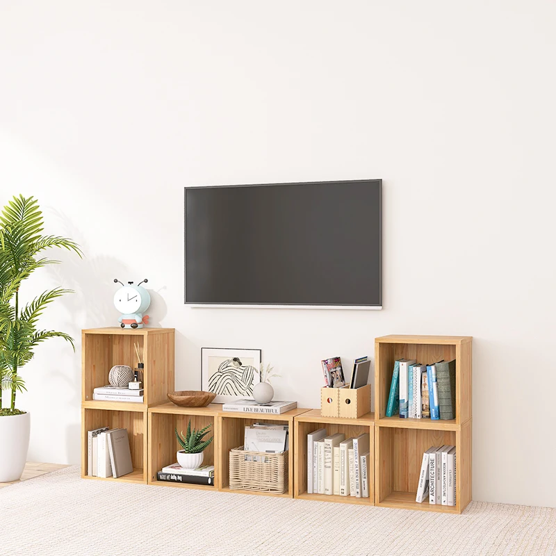 

Free combination lattice cabinet Multifunctional modular combination cabinet TV cabinet Solid wood locker Bay window locker