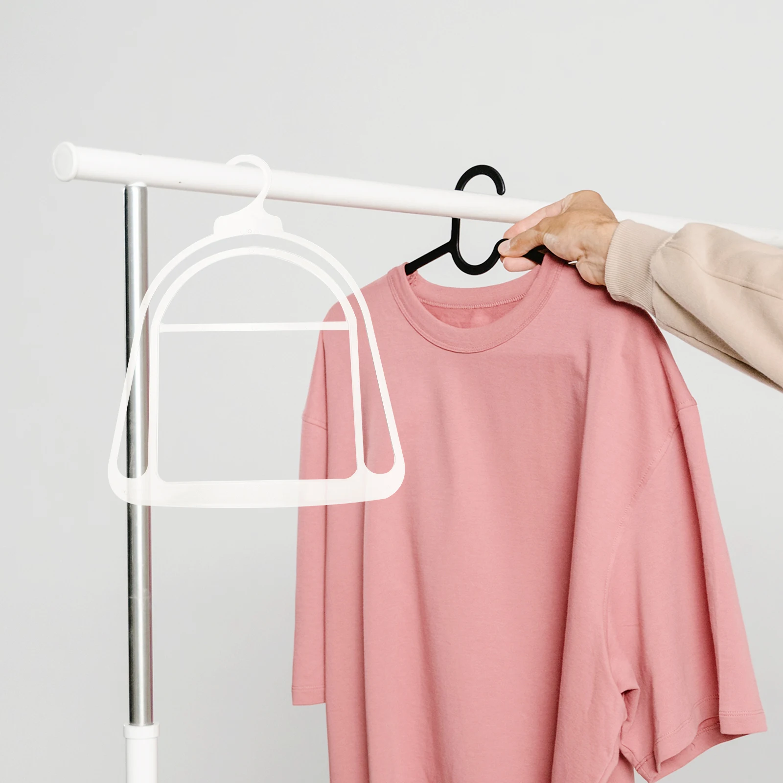 

10pcs Rack Storage Organizer Hanger Thick Adult Winter Fall Hat Organizer For Closet Closet Wall Hat Holder Hooks Transparent
