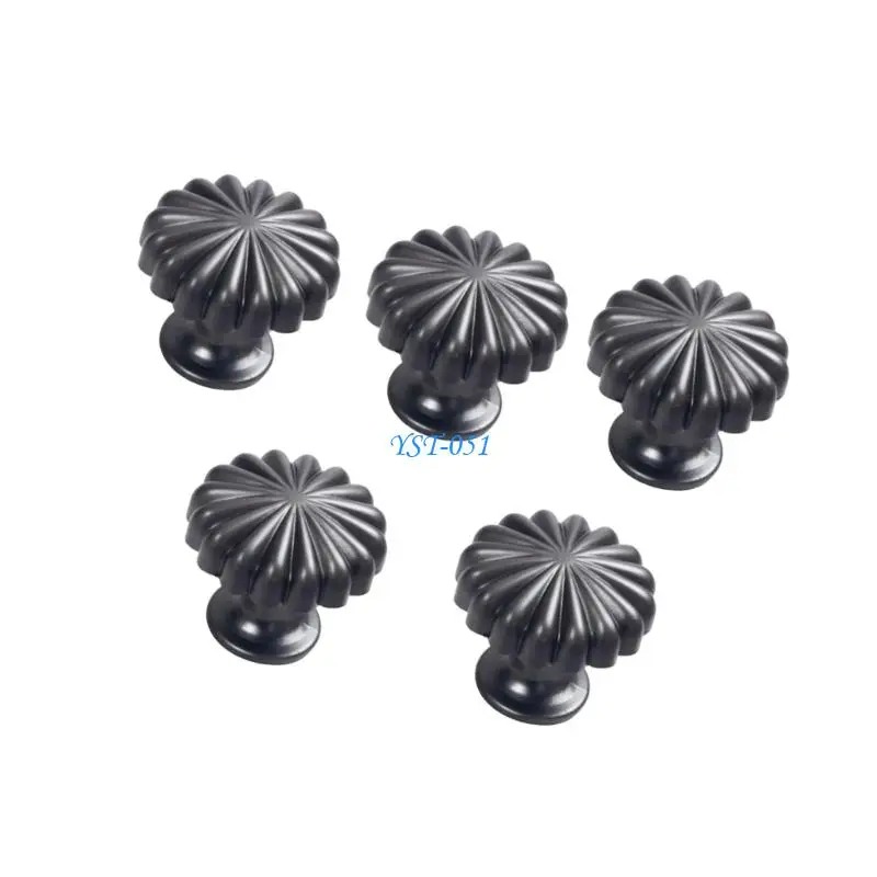 E15A 5/10Pcs Drawer Pulls Aluminum Alloy Dressers Knob Cupboard Handle Modern Furniture Handle Pumpkin Bedside Cabinet Pull