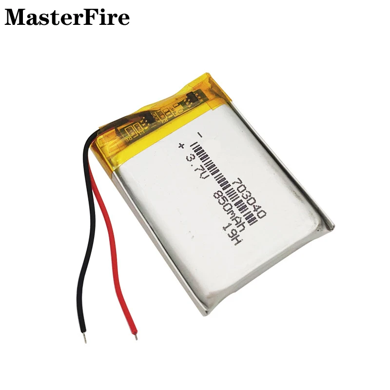 3.7V 850mah Rechargeable Lithium Polymer Battery 703040 for Bluetooth Speaker Game Player Electronic Toy E-book Camera Batteries